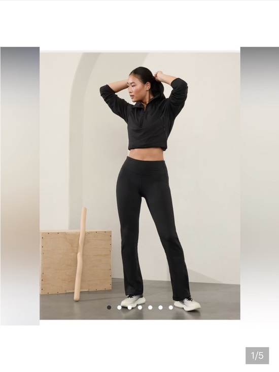 Athleta Pants - Athleta Altitude power stretch fleeced lined Flared Yoga Pants Sz M EUC